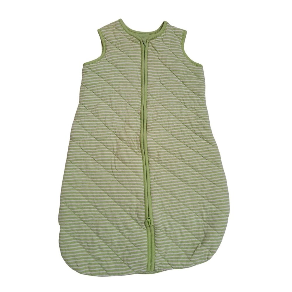 Hanna Andersson Moon And Back Baby Sleep Sack Green Striped Organic Cotton Small - Picture 1 of 8